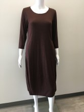 Cut loose 3/4 Sleeve Lantern Jersey Knit Dress XS Barnwood