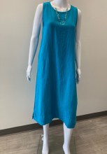 Cut Loose Linen Easy Tank Dress 4400113 S Bahama