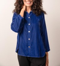Habitat 17231 Velvet Wrap Shirt L Cobalt
