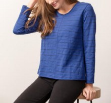 Habitat 24826 Striped Mismatched Tee XS Cobalt