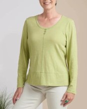 Habitat 27505 Cotton 3-Button Top S Apple