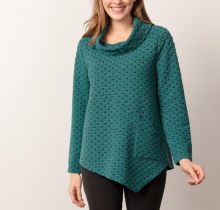 Habitat 36421 Basket Weave Angled Pocket Pullover S Jade