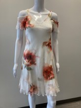 Komarov Cold Shoulder Chiffon Dress CTS17496 XS SNB