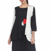 Moonlight 3489 Color Block Top Black/White S