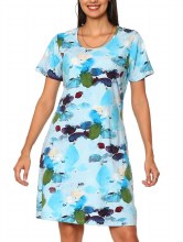 Parsley & Sage 23T04D Lilly S/S Dress S Blue