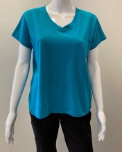 Prairie Cotton 8165 SS Relaxed V-Neck Tee S Capri