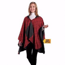 RainCaper Reversible Rain Poncho RC-1750 Red-Black Houndstooth O/S