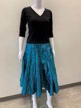 Van Klee VXN Taffeta Crinkle Skirt S Teal
