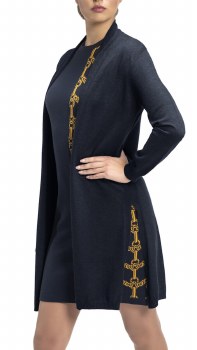 Biana 869 Tina Long Cardi XS Navy