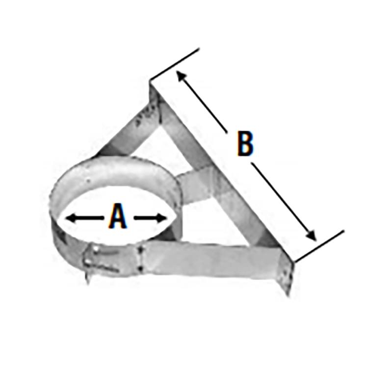 Chimney/Stove Pipe A-V Wall Band 4''