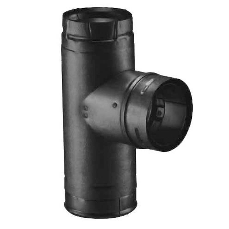 Stove Pipe PV Clean-Out Tee Cap, Black, 3"