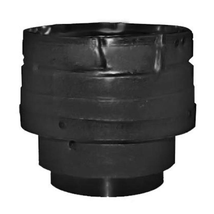 Stove Pipe PV Adapter Increaser Black, 3"-4"