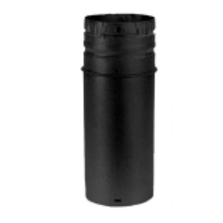 Stove Pipe Pellet Vent Extension Pipe, Black 3'' X 18'', Double Steve