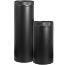 Stove Pipe Single Wall, Black 5'' X 12''