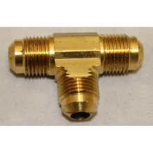 Tee 3/8", Brass Flare