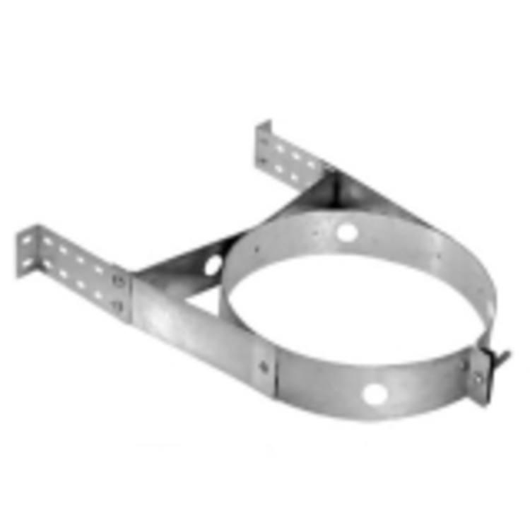 Stove Pipe DT Wall Strap Adjustable Stainless Steel, 6"
