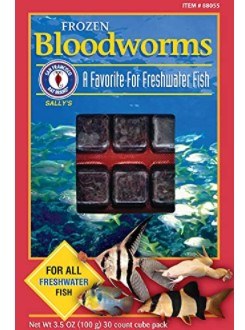 San Francisco Frozen Bloodworms For All Freshwater Fish 30 Cubes 3.5oz
