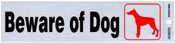 Beware of Dog Sign 2 inch x 8 inch