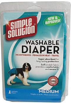 Four Paws Simple Solution Washable Female Dog Diaper, Medium