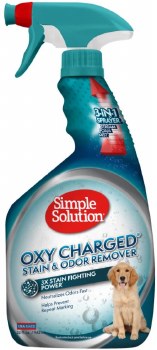 Simple Solution Oxy Charged Stain And Odor Remover Spray, Cleaning Supplies, 32oz