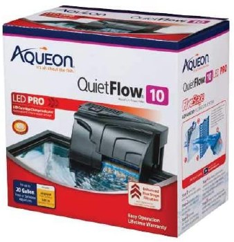 Aqueon QuietFlow LED Pro Power Filter, Size 10, up to 20 Gallon