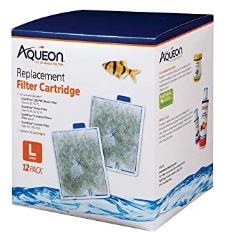Aqueon Replacement Filter Cartridges, Large, 12 count
