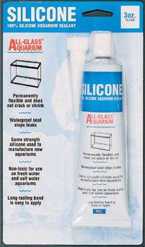 Aqueon All Glass Silicone Aquarium Sealant, Clear 3oz