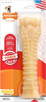 Nylabone Power Chew Original Bone with Ridges Nylon Dog Chew Toy, Dog Dental Health, Souper