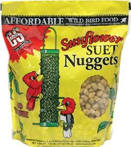 C&S Sunflower Suet Nuggets, Wild Bird Suet, 27oz