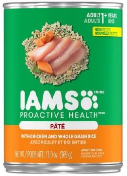 IAMS ProActive Health Adult Formula Chicken and Rice Pate Canned Wet Dog Food 13oz