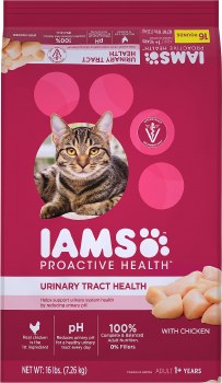 IAMS ProActive Adult Health Urinary Tract Health Formula with Chicken Dry Cat Food 16lb