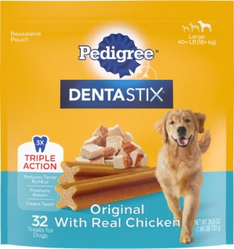 Pedigree Dentastix, Large Original Dog Dental Treats, 32 pack