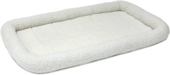 Midwest Quiet Time Sheepskin Pet Bed, White, 48 inch x 30 inch