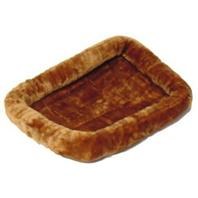Midwest Quiet Time Sheepskin Pet Bed, Cinnamon, 30x21in
