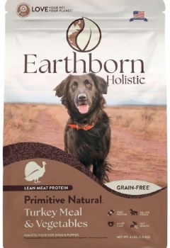 Earthborn Holistic Primitive Turkey and Chicken Natural Grain Free Dry Dog Food 4lb