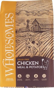 Wholesomes Chicken Meal and Potato Recipe Grain Free, Dry Dog Food, 35lb