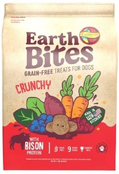 Earthborn Earth Bites Grain Free Bison Treat, Dog Biscuit, 2lb