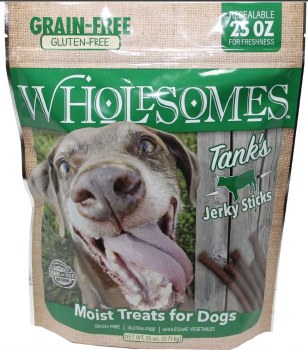 Wholesomes Tanks Beef Jerky Grain Free Dog Treats 25oz
