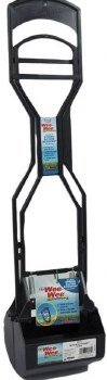 Four Paws Spring Action Pooper Scooper for Grass, Medium, Black