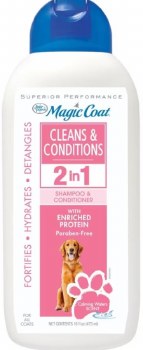 Four Paws Magic Coat 2 in 1 Protein Shampoo and Conditioner for Dogs, 16oz