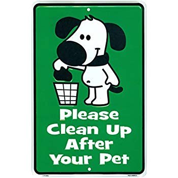 Please Clean Up After Your Pet Sign Pet Store Dog Food Cat