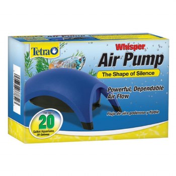 Tetra Whisper Aquarium Air Pump, Blue, Up to 20gal