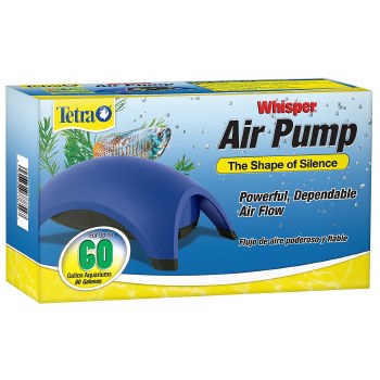 Tetra Whisper Aquarium Air Pump, Blue, Up to 60gal