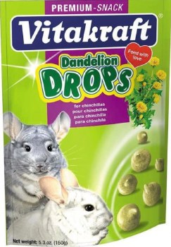 Sunseed Vitakraft Dandelion Drops Chinchilla, Small Animal Treat, 5.3oz