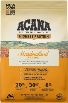 Acana Regionals Meadowland Formula with Chicken and Turkey Grain Free, Dry Dog Food, 4.5lb