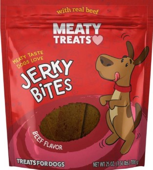 Meaty Treats Jerky Bites Beef, Dog Treats, 25oz
