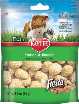 Kaytee Krunch A Rounds Sesame Covered Peanut Small Animal Treats 3oz