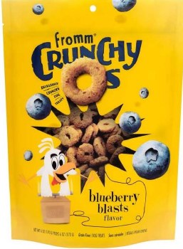 Fromm Crunchy O's Blueberry Blasts Flavor Dog Treats 6oz