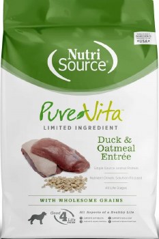 Pure Vita Duck and Oatmeal Recipe, Dry Dog Food, 4lb