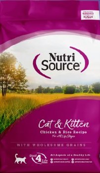 NutriSource Chicken and Rice Cat and Kitten Formula, Dry Cat Food, 1.5 lb